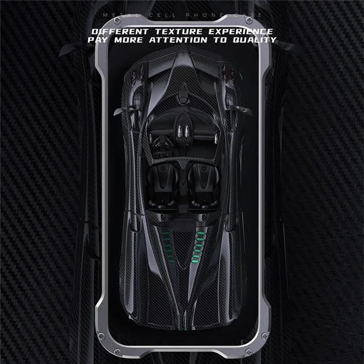 R-JUST RJ-51 For Huawei Mate 60 Cell Phone Case Carbon Fiber Texture PC + Aluminum Alloy Anti-drop Cover