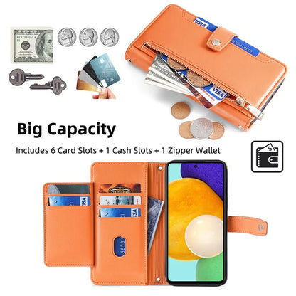 For Samsung Galaxy A52 4G / A52s 5G / A52 5G Case Wallet Leather Phone Cover with Hardware Buckle