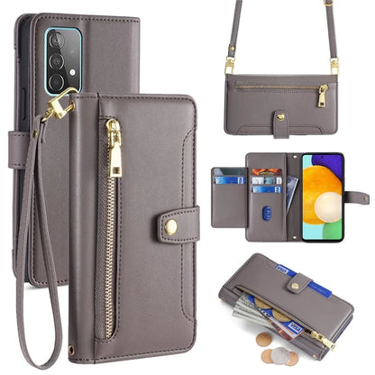 For Samsung Galaxy A52 4G / A52s 5G / A52 5G Case Wallet Leather Phone Cover with Hardware Buckle
