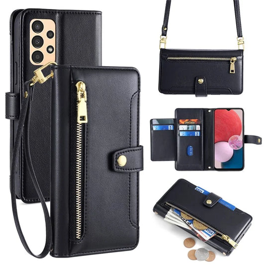 For Samsung Galaxy A13 4G Magnetic Phone Case Anti-drop Leather 6 Card Holders Cover
