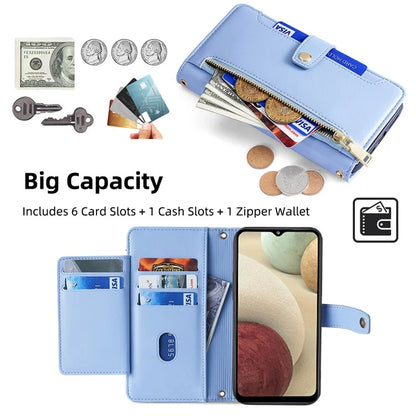 For Samsung Galaxy A12 Magnetic Case Shock Absorbing PU Leather Phone Cover