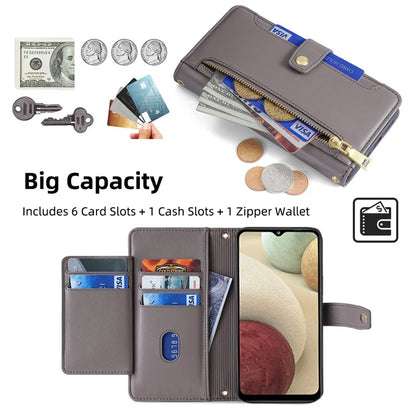 For Samsung Galaxy A12 Magnetic Case Shock Absorbing PU Leather Phone Cover
