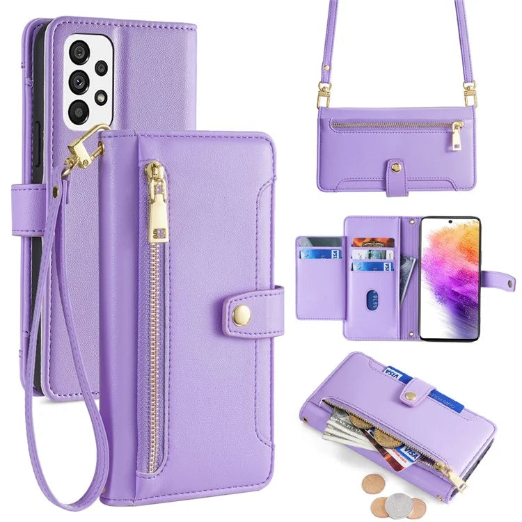 For Samsung Galaxy A73 5G Magnetic Case 6 Card Holders Stand Phone Cover