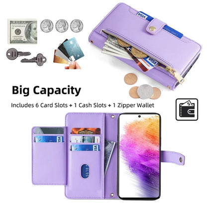 For Samsung Galaxy A73 5G Magnetic Case 6 Card Holders Stand Phone Cover
