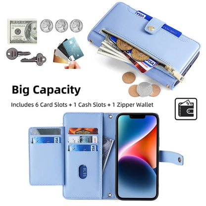 For iPhone 13 6.1 inch Case Drop-resistant Leather Flip Stand Phone Protector
