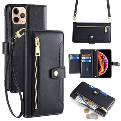 For iPhone 11 Pro Max Cell Phone Case Magnetic Closure PU Leather Cover