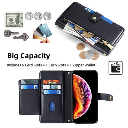 For iPhone 11 Pro Max Cell Phone Case Magnetic Closure PU Leather Cover