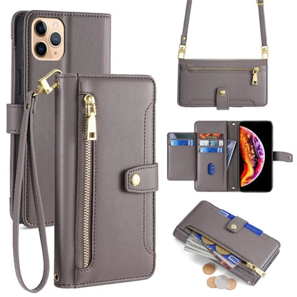 For iPhone 11 Pro Max Cell Phone Case Magnetic Closure PU Leather Cover