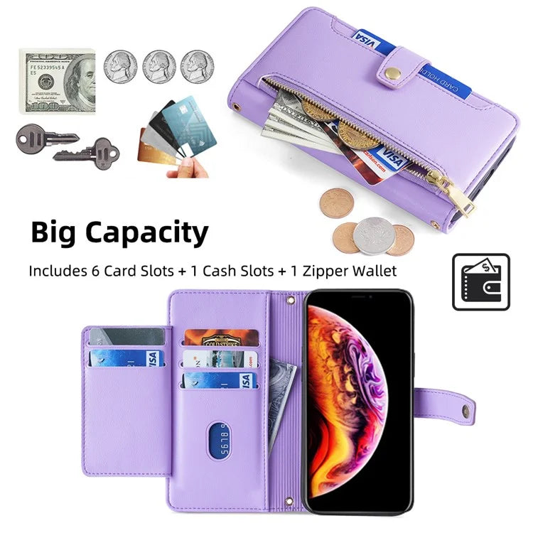 For iPhone 11 Pro Max Cell Phone Case Magnetic Closure PU Leather Cover