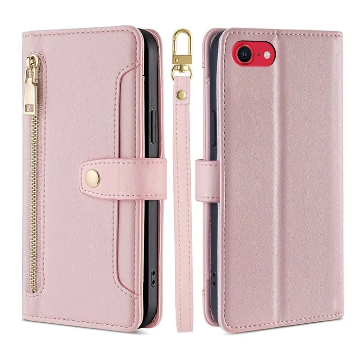 For iPhone 7 4.7 inch / 8 4.7 inch / SE (2020) / SE (2022) Magnetic Case Zipper Pocket Anti-dust Phone Cover