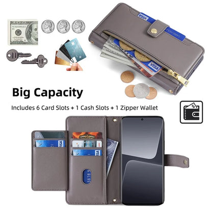 For Xiaomi 13 Pro 5G Case Leather Hardware Buckle Phone Stand Cover with 2 Straps