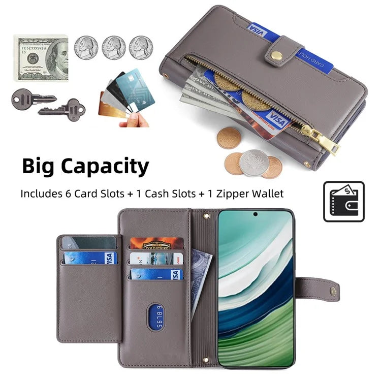 For Huawei Mate 60 Case Leather Drop Protection Phone Cover with Handy Strap