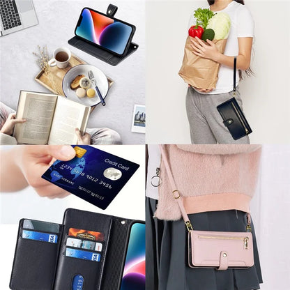For Xiaomi Redmi Note 13 Pro 5G / Poco X6 5G Leather Case Phone Wallet Cover Zipper Pocket