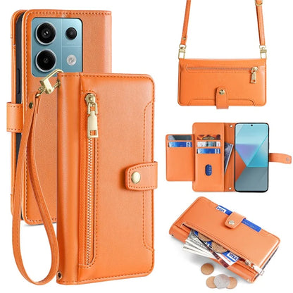 For Xiaomi Redmi Note 13 Pro 5G / Poco X6 5G Leather Case Phone Wallet Cover Zipper Pocket