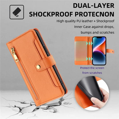 For Xiaomi Redmi Note 13 Pro 5G / Poco X6 5G Leather Case Phone Wallet Cover Zipper Pocket