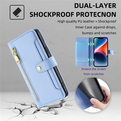 For Xiaomi Redmi Note 13 Pro 5G / Poco X6 5G Leather Case Phone Wallet Cover Zipper Pocket