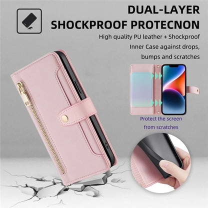 For Xiaomi Redmi Note 13 Pro 5G / Poco X6 5G Leather Case Phone Wallet Cover Zipper Pocket