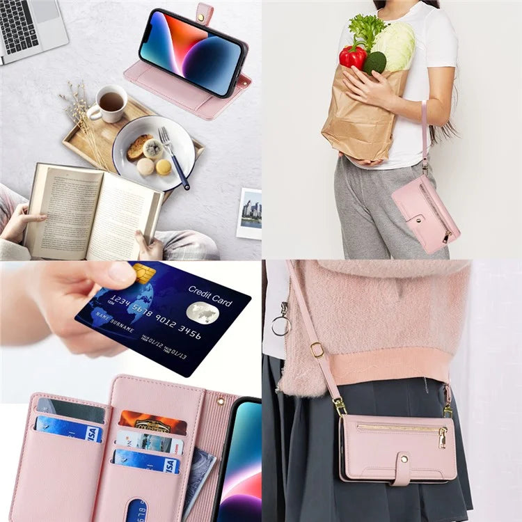 For Xiaomi Redmi Note 13 Pro 5G / Poco X6 5G Leather Case Phone Wallet Cover Zipper Pocket
