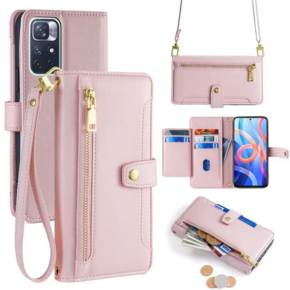 For Xiaomi Redmi Note 11 5G (China) (MediaTek) / Note 11S 5G / Note 11T 5G / Poco M4 Pro 5G Case Zipper Pocket Leather Cover