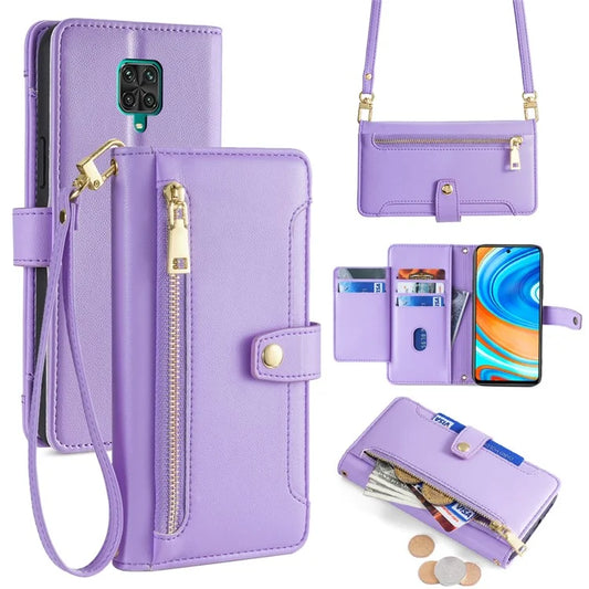 For Xiaomi Redmi Note 9S 4G / Note 9 Pro 4G / Note 9 Pro Max / Poco M2 Pro Case Zipper Pocket Leather Cover