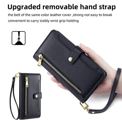 For Xiaomi Redmi Note 9S 4G / Note 9 Pro 4G / Note 9 Pro Max / Poco M2 Pro Case Zipper Pocket Leather Cover