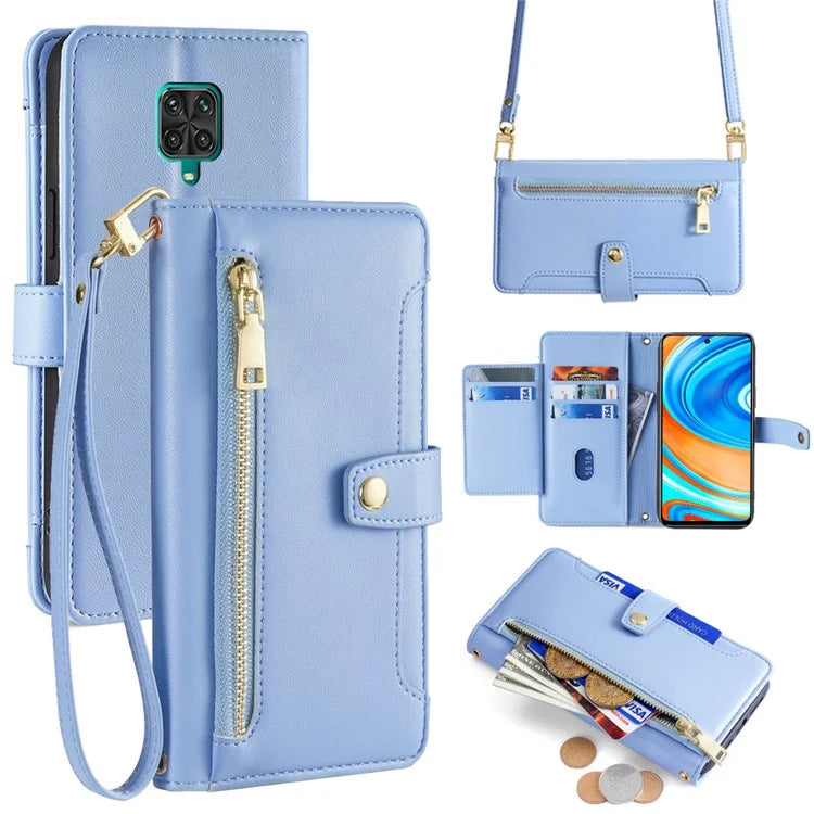 For Xiaomi Redmi Note 9S 4G / Note 9 Pro 4G / Note 9 Pro Max / Poco M2 Pro Case Zipper Pocket Leather Cover