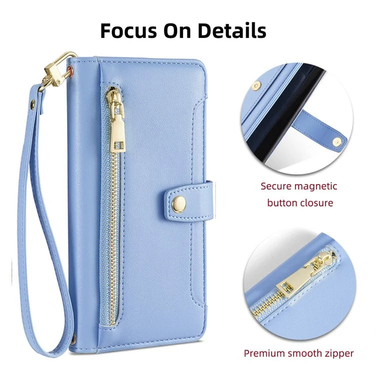 For Xiaomi Redmi Note 9S 4G / Note 9 Pro 4G / Note 9 Pro Max / Poco M2 Pro Case Zipper Pocket Leather Cover