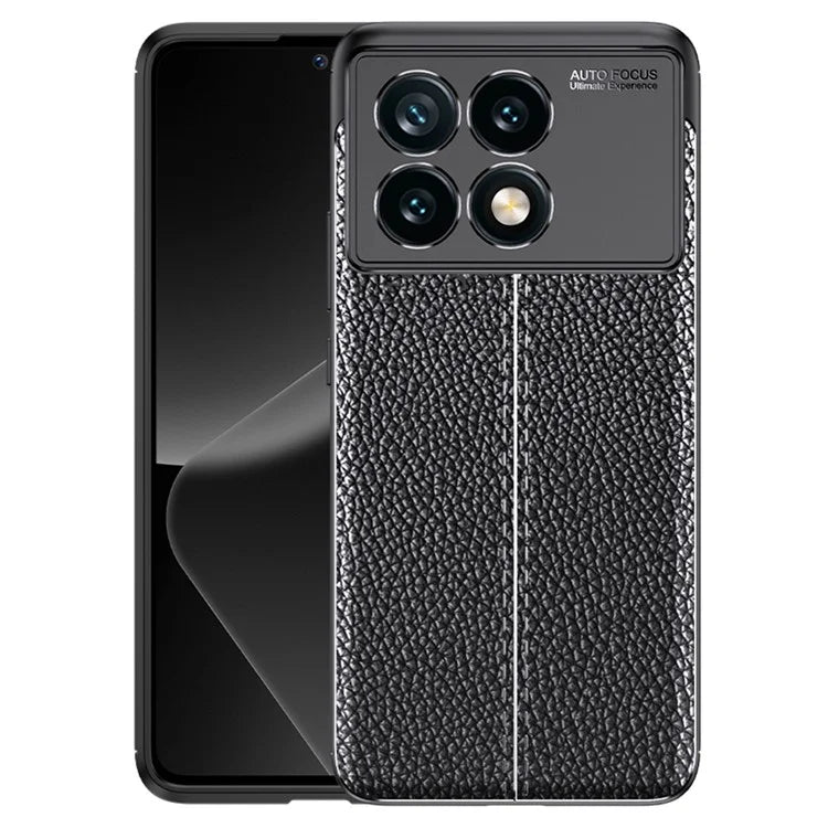 For Xiaomi Redmi K70E 5G / Poco X6 Pro 5G Case Anti-drop TPU Litchi Texture Cell Phone Cover