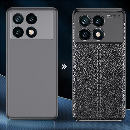 For Xiaomi Redmi K70E 5G / Poco X6 Pro 5G Case Anti-drop TPU Litchi Texture Cell Phone Cover