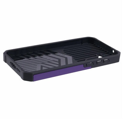For Samsung Galaxy A55 5G Case PC+TPU Card Holder Phone Kickstand Cover with Slide Lens Lid