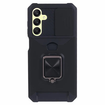 For Samsung Galaxy A25 5G (Global) (161.0 x 76.5 x 8.3mm) Case Card Holder PC+TPU Phone Kickstand Cover