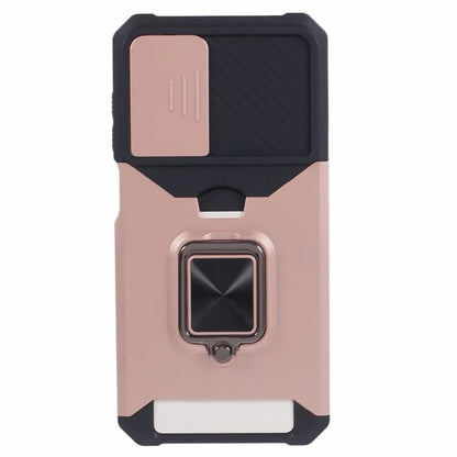 For Samsung Galaxy A25 5G (Global) (161.0 x 76.5 x 8.3mm) Case Card Holder PC+TPU Phone Kickstand Cover