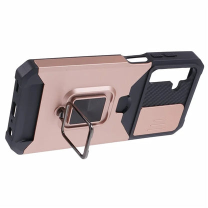 For Samsung Galaxy A25 5G (Global) (161.0 x 76.5 x 8.3mm) Case Card Holder PC+TPU Phone Kickstand Cover