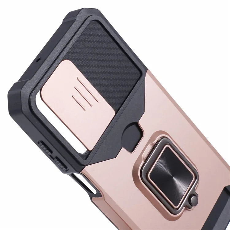 For Samsung Galaxy A25 5G (Global) (161.0 x 76.5 x 8.3mm) Case Card Holder PC+TPU Phone Kickstand Cover