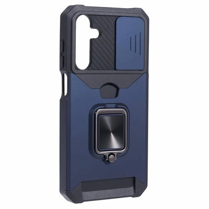 For Samsung Galaxy A25 5G (Global) (161.0 x 76.5 x 8.3mm) Case Card Holder PC+TPU Phone Kickstand Cover