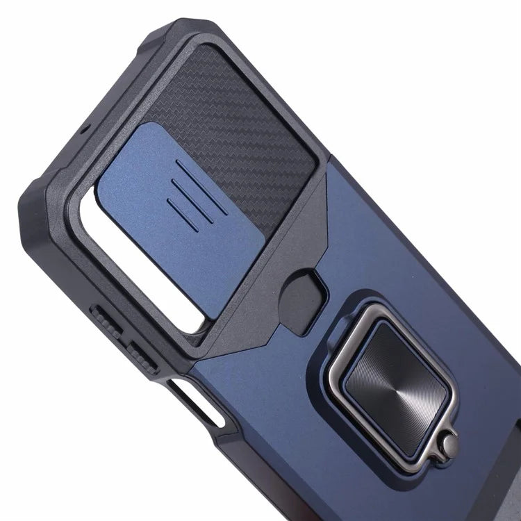 For Samsung Galaxy A25 5G (Global) (161.0 x 76.5 x 8.3mm) Case Card Holder PC+TPU Phone Kickstand Cover