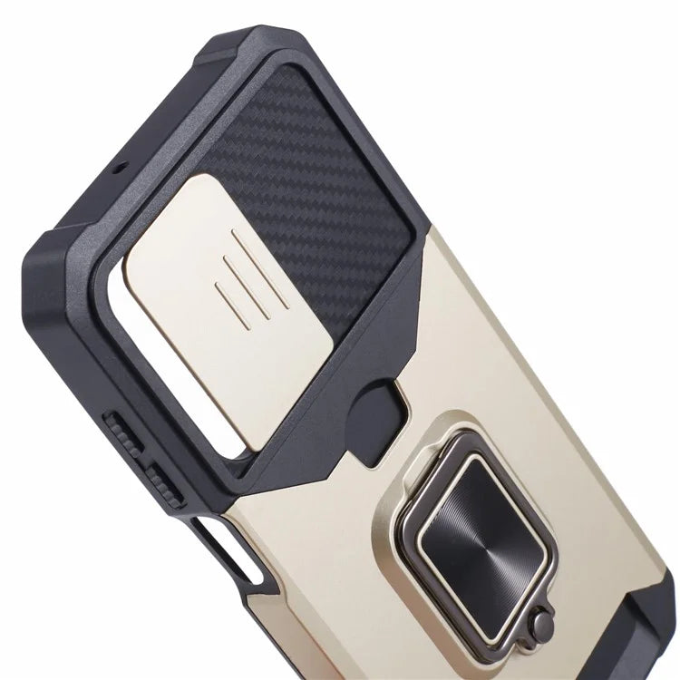 For Samsung Galaxy A25 5G (Global) (161.0 x 76.5 x 8.3mm) Case Card Holder PC+TPU Phone Kickstand Cover
