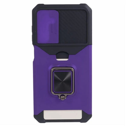For Samsung Galaxy A25 5G (Global) (161.0 x 76.5 x 8.3mm) Case Card Holder PC+TPU Phone Kickstand Cover