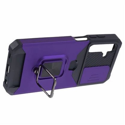 For Samsung Galaxy A25 5G (Global) (161.0 x 76.5 x 8.3mm) Case Card Holder PC+TPU Phone Kickstand Cover