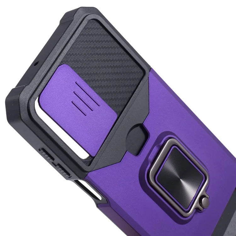 For Samsung Galaxy A25 5G (Global) (161.0 x 76.5 x 8.3mm) Case Card Holder PC+TPU Phone Kickstand Cover