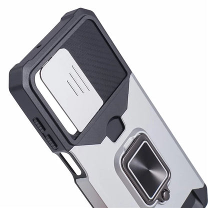 For Samsung Galaxy A25 5G (Global) (161.0 x 76.5 x 8.3mm) Case Card Holder PC+TPU Phone Kickstand Cover