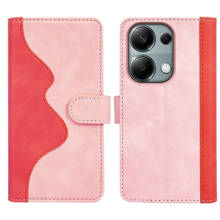 For Xiaomi Redmi Note 13 Pro 4G / Poco M6 Pro 4G Wallet Case Color Splicing Phone Leather Cover