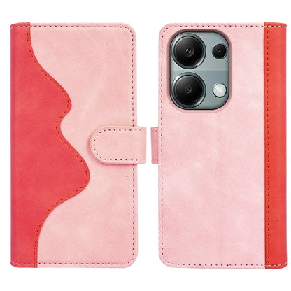 For Xiaomi Redmi Note 13 Pro 4G / Poco M6 Pro 4G Wallet Case Color Splicing Phone Leather Cover