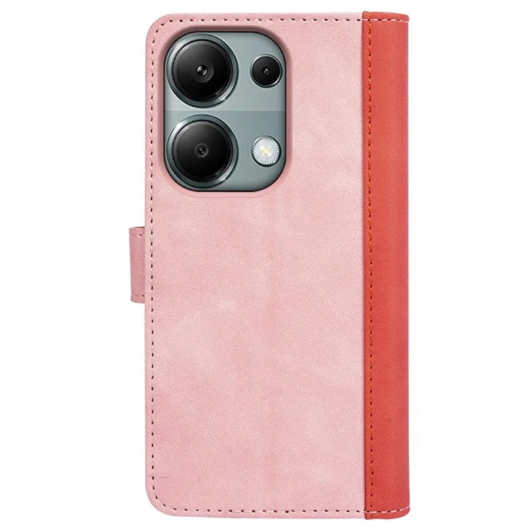 For Xiaomi Redmi Note 13 Pro 4G / Poco M6 Pro 4G Wallet Case Color Splicing Phone Leather Cover