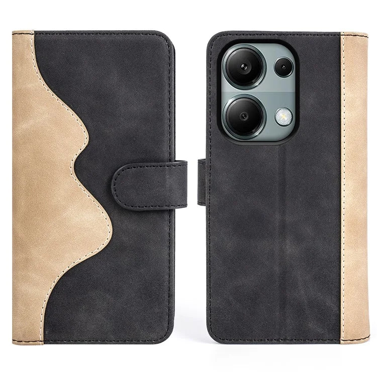 For Xiaomi Redmi Note 13 Pro 4G / Poco M6 Pro 4G Wallet Case Color Splicing Phone Leather Cover