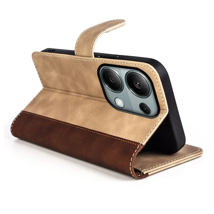 For Xiaomi Redmi Note 13 Pro 4G / Poco M6 Pro 4G Wallet Case Color Splicing Phone Leather Cover
