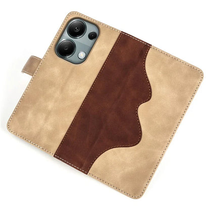 For Xiaomi Redmi Note 13 Pro 4G / Poco M6 Pro 4G Wallet Case Color Splicing Phone Leather Cover
