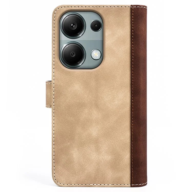 For Xiaomi Redmi Note 13 Pro 4G / Poco M6 Pro 4G Wallet Case Color Splicing Phone Leather Cover
