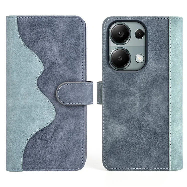 For Xiaomi Redmi Note 13 Pro 4G / Poco M6 Pro 4G Wallet Case Color Splicing Phone Leather Cover