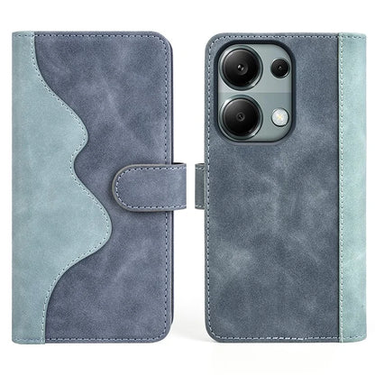 For Xiaomi Redmi Note 13 Pro 4G / Poco M6 Pro 4G Wallet Case Color Splicing Phone Leather Cover